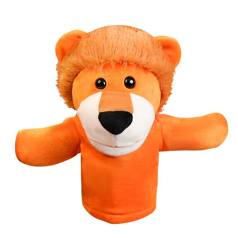 Fox, Tiger, Lion, Elephant, Monkey, and Pike Animal Hand Puppets - Interactive Soothing Dolls for Performance and Early Education.