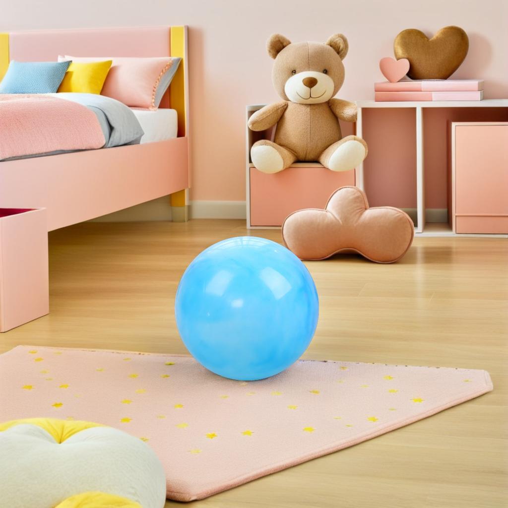 5Pcs Bouncy Balls Set Quality PVC Air Filled Rubber Ball for Kids Playpen Ball Pit Sensory Development Hand Eye Coordination