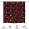 Red Floral Print Shower Curtain Waterproof Bathroom Decor Home Decor Window Drapes Decoration Dark Red Black Pink White Large Si