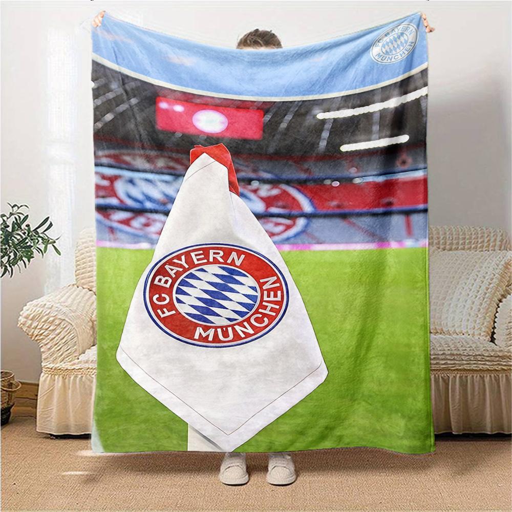 Coperte con Maglia del Bayern Monaco in Flanella Stampata Traspirante Calda per Casa Ufficio Copriletti 0708a121