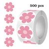 Round Pink Flower Stickers for Children: Cute Kindergarten Rewards & Decorations