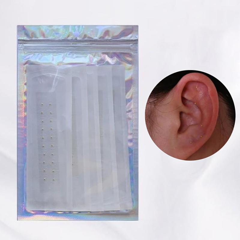 Ear Pressure Stick Acupuncture Auricular Ear Stickers Massage Seeds Stickers 20/100 Patches Gold Silver Color Ear Point Stickers