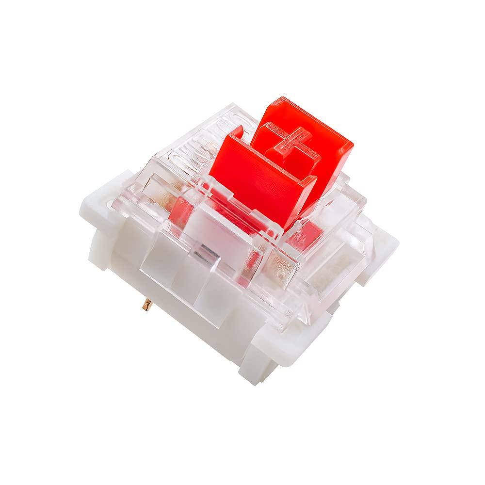 

OUTEMU Medium Low Profile Red Switches 3 Pin Thinner 50g Force Key Switches 20 Pack Replacement Switches for Mechanical Keyboards 1.6mm