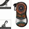 Bohemian Mandala Print Glasses Holder, Sunglasses Case, Protective Zipper Eyewear Pouch, Vintage Ethnic Pattern Travel Accessories for Women