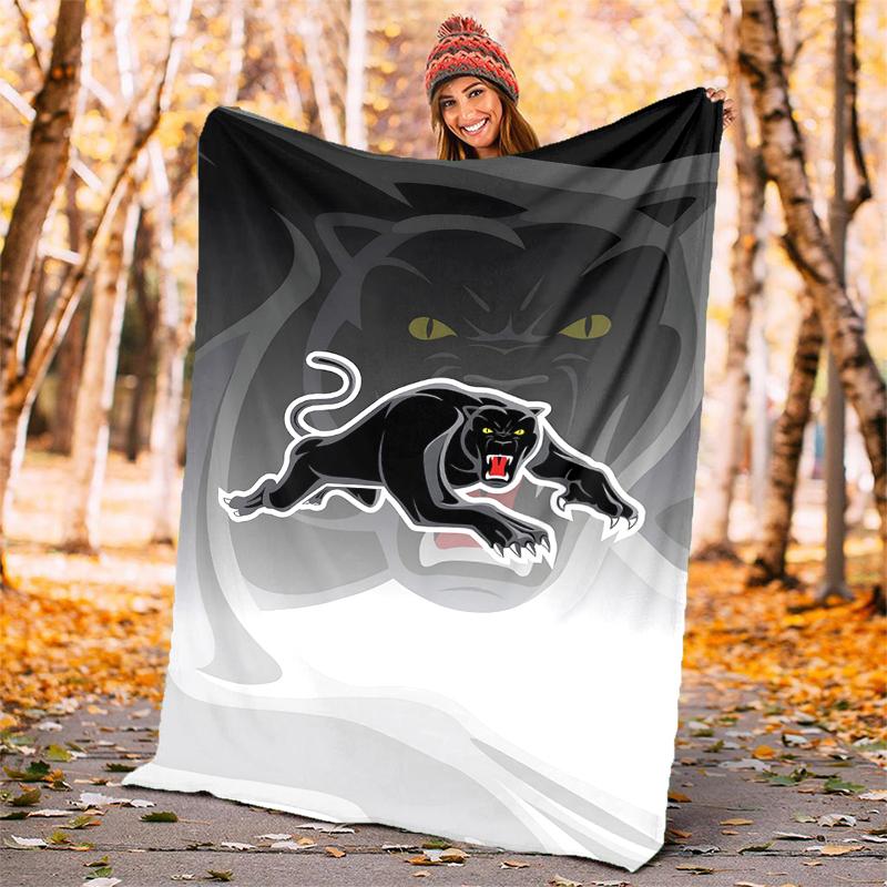 Panthers Flannel Blanket Soft All-Season Throw, Design for Camping, Car Travel, Hiking Sofa, Bed, Office Perfect Gift for Parties