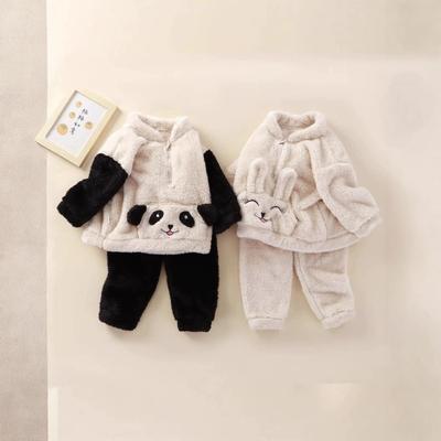Conjunto de Pijama Infantil Fofo de Lã Tricotada para Criança Pequena