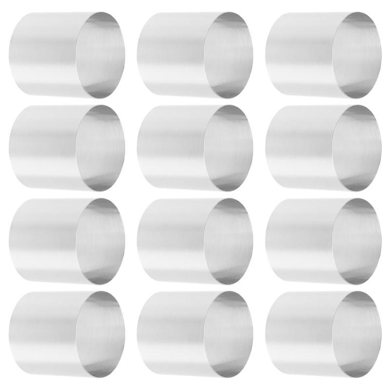 12 Pack Stainless Steel Dessert Molds Round Cake Rings Cake Moulds Baking Moulds Perfect for Elegant Cakes and Pastries