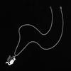 Fashion Couple Cat Pendant Necklace for Women Men Stainless Steel Neck Chain Cute Funny Animal Jewelry Valentines Day
