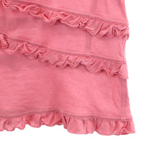 LOUIS VUITTON made in Italy Short sleeve Frill Cut M Pink Women Used