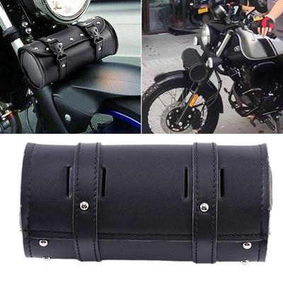 Universal Motorcycle Handlebar Bag Waterproof Pocket Saddlebags Bag Storage Tools Leather Capacity Holder Large