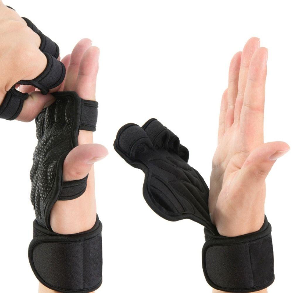 1 Pair Non-slip Fitness Palm Protect Pads Wear-resistant Weightlifting Hand Protect Pads  Women