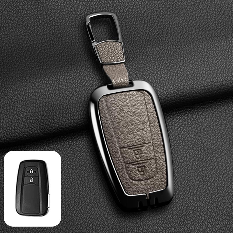 Metal Car Remote Key Case Cover For Toyota Corolla Hybrid 2021 Rav4 Camry Highlander Prius C-HR 2018 2019 2020 2022 Accessories