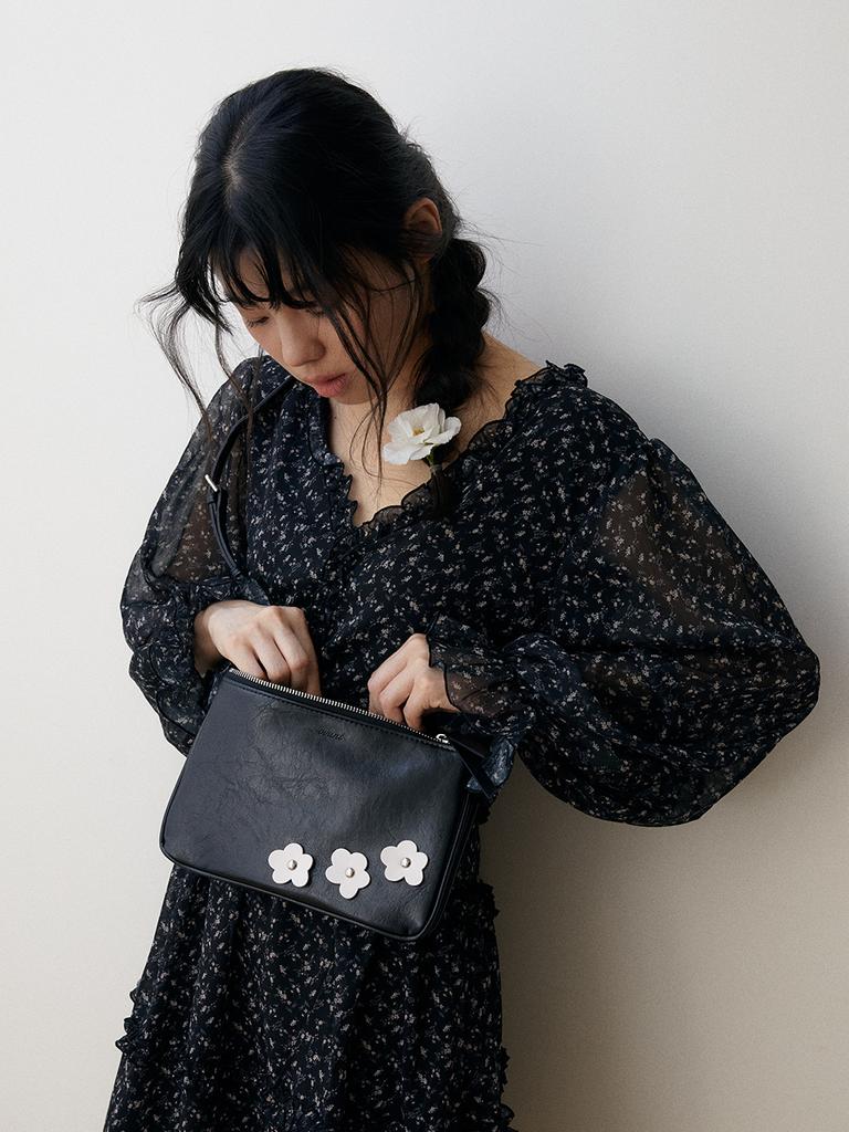 Ovuni Bohemian Floral Twin Bag_Vintage Black