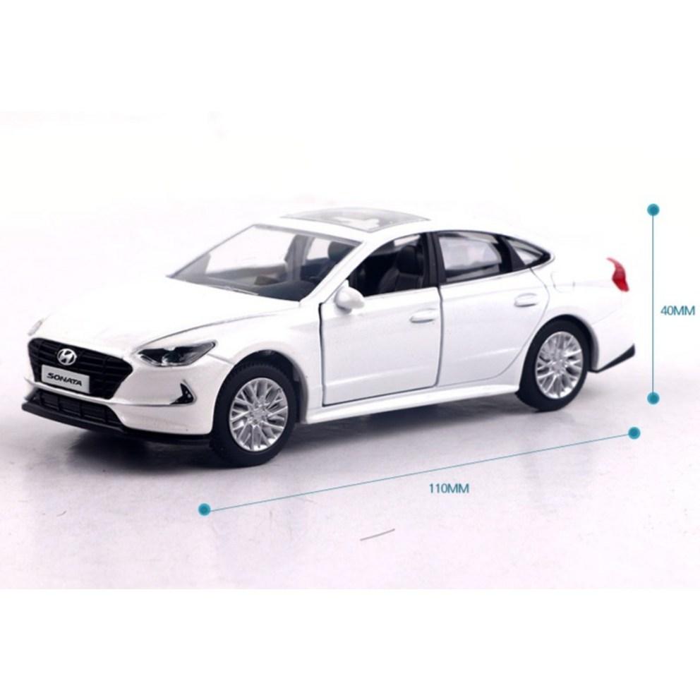 Welly Hyundai Sonata DN8 Diecast Model Car - White