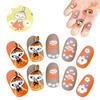 Moomin and Little My Character Nail Nail Popular for Nails Tips, Peel-and-stick, 3D, 24-piece Pack, Short, Gradient, Stone-patterned Stickers,