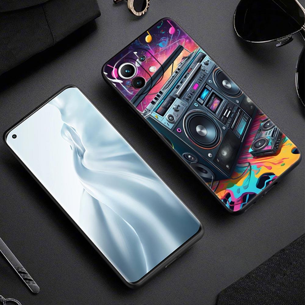 Retro Recording Device Phone Case Cover for Xiaomi Mi 17 15 14 13 12 11 Ultra 15T 14T 13T 12T 11T Pro Lite 5G Soft TPU Shell Bag