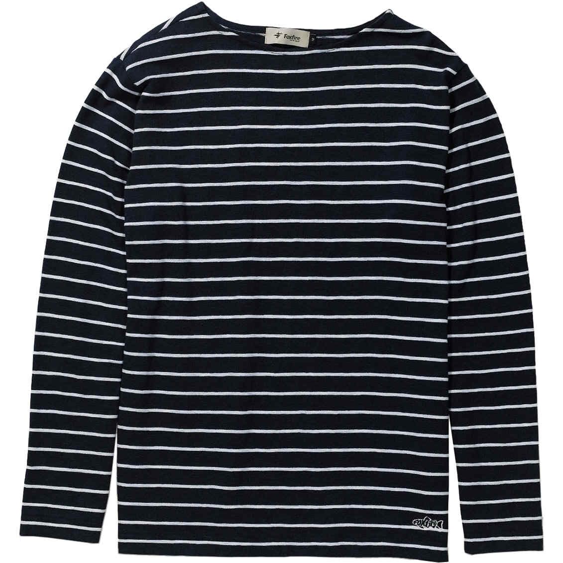 

Foxfire Men s Slub Border Crew T-Shirt (Navy) [5215331]