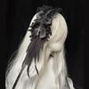 Lace Bowknot Hairband with Angel Wing Anime Theme Event Lace Ruffle Trim Headband For Roleplay Parties And Costume