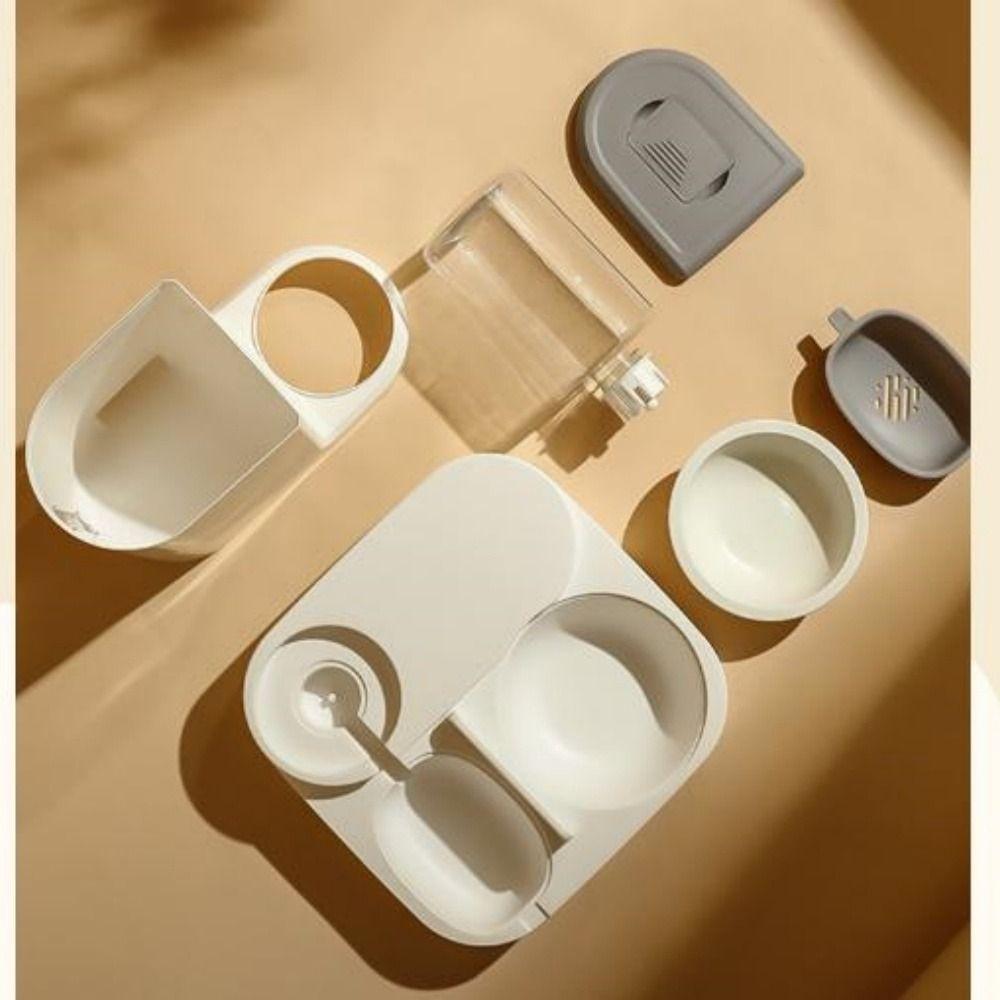With Water Fountain Automatic Feeder Food Grade Large Capacity Dog Cat Food Bowl 9 Styles Universal