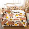 Juego de Ropa de Cama de Capibaras Individual Twin Full Queen King Size Juego de Cama para Dormitorio de Adulto Niño Juegos de Funda Nórdica Juego de Sábanas Anime Impresión 3D