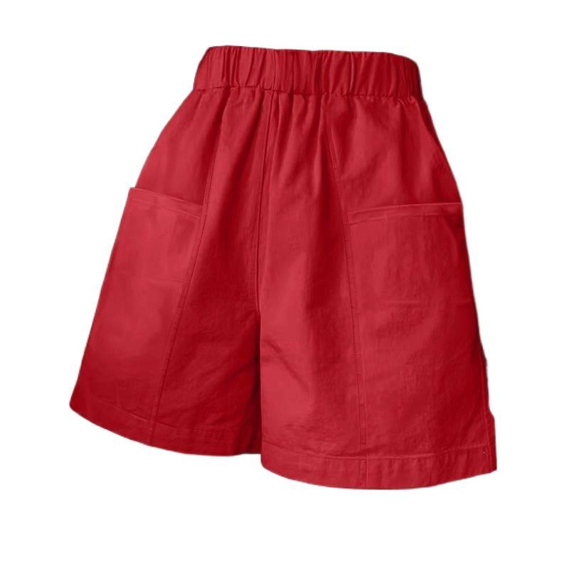 2026 Women's Summer Cotton Wide-Leg Cargo Shorts - Casual, Loose, Versatile Sports Pants