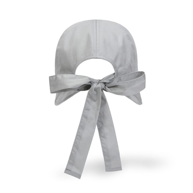 VARZAR VA Studded Ribbon Bonnet Hat Gray