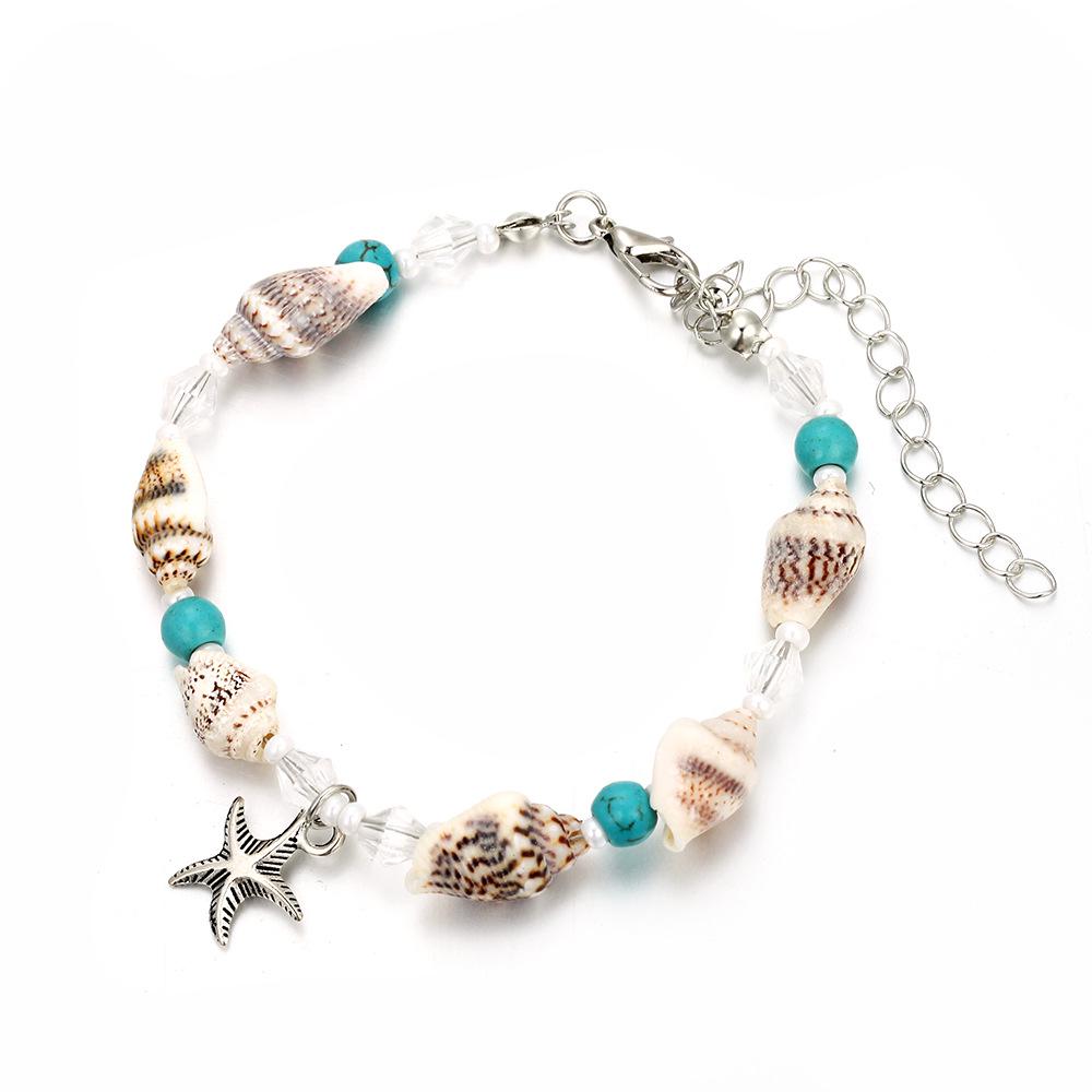 Fashion Shell Beach Anklet Beads Bracelet Starfish Pendant Anklet Jewelry