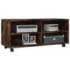 TV-Schrank mit Rollen Geräucherte Eiche Optik 90 x 35 x 35 cm Spanplatte