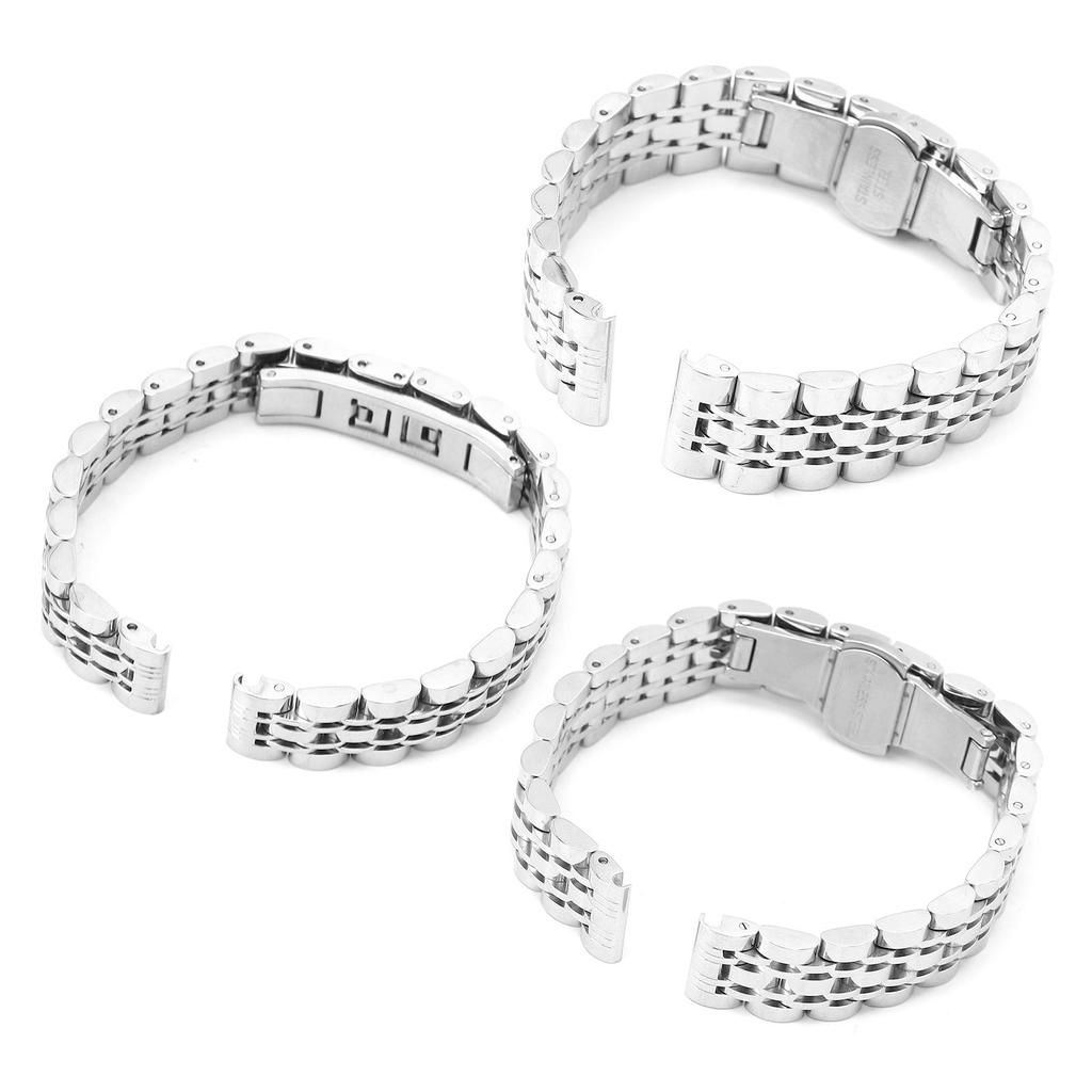 Bracelet de montre de remplacement en acier inoxydable, boucle papillon, longueur réglable