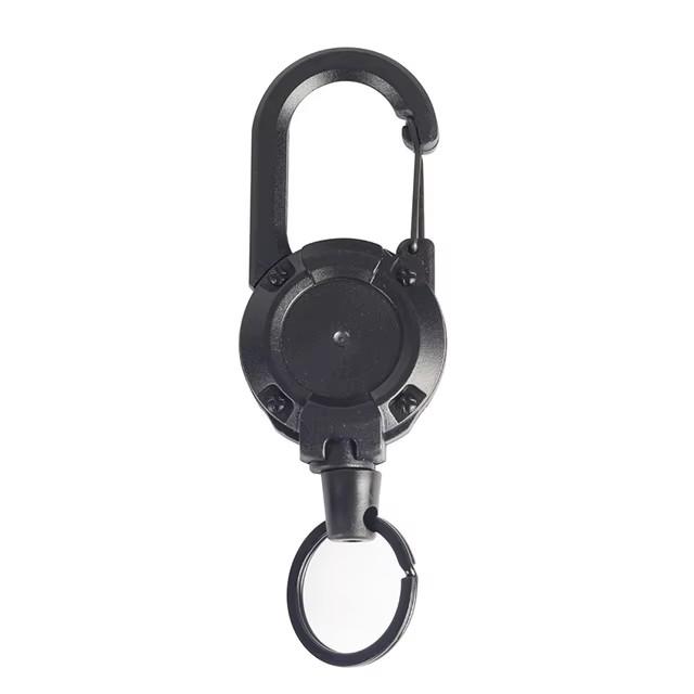 

Retractable Heavy Duty Pull Reel Carabiner Key Chains Strong Steel Wire Rope Buckle Spring Key Ring Outdoor Sporty Keychain Tool
