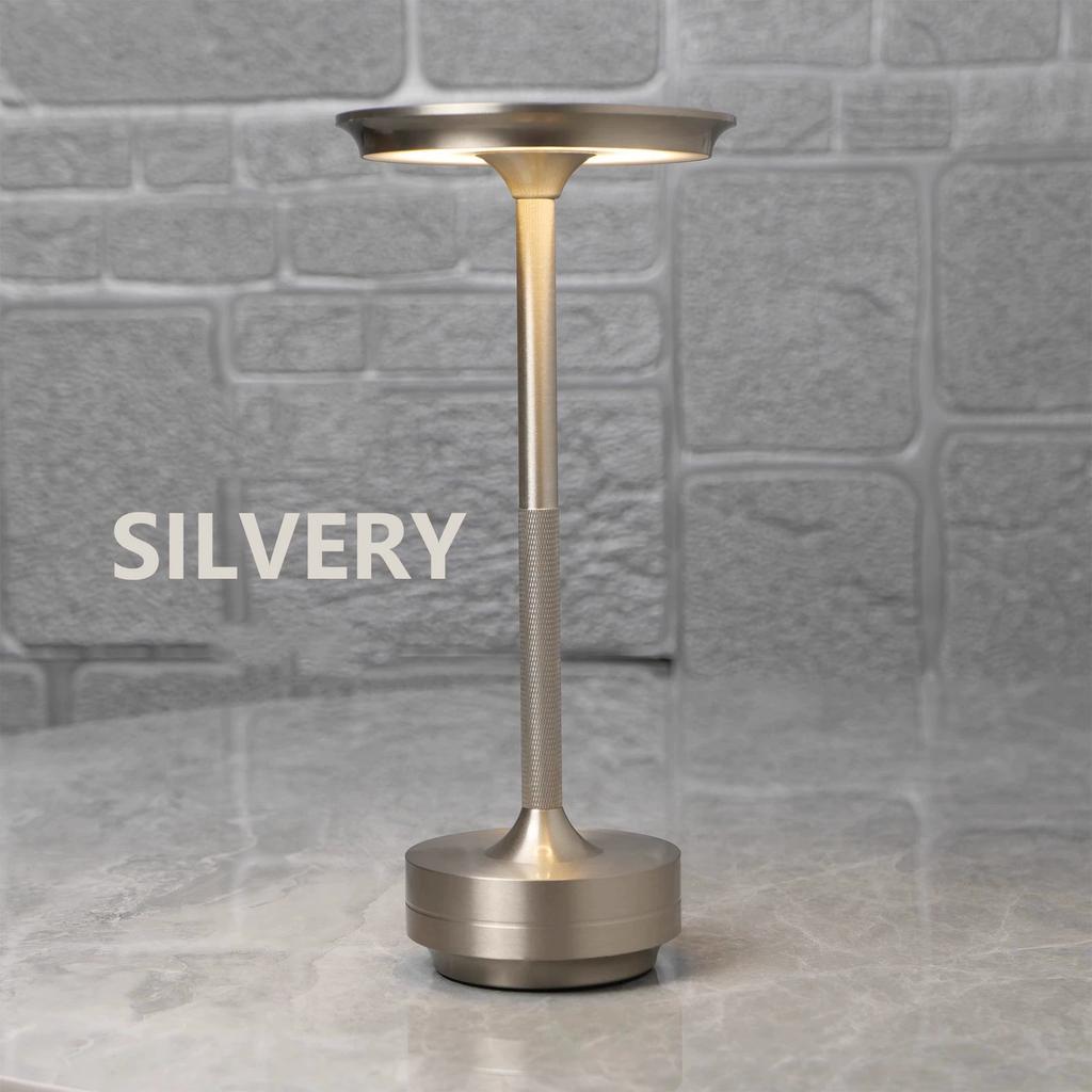 Wireless Rechargeable LED Desk Lamp Retro Touch Dimming USB Table Lamp Portable Atmosphere Light for Restaurant Bar Reading