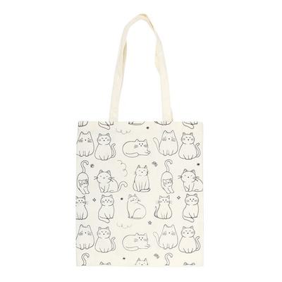 Cat Polycotton Tote Bag
