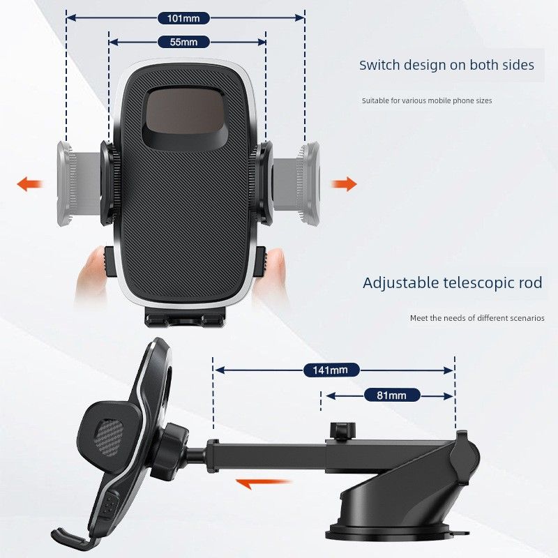 Mobile Phone Car Mount 2025 New Model for Car and Truck Navigation, Shockproof Support Bracket for Large Trucks, Adhesive Charging Mount
