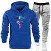 Kobe Bryant Memorial Hoodie Set Mens Black Mamba Streetwear Starry Sport Tracksuit Winter