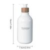 White Soap Dispenser Shampoo Bottl 500ml Bathroom Body Soap Bottle Large-capacity Lotion Bamboo Pump PET Empty Refillable Bottle