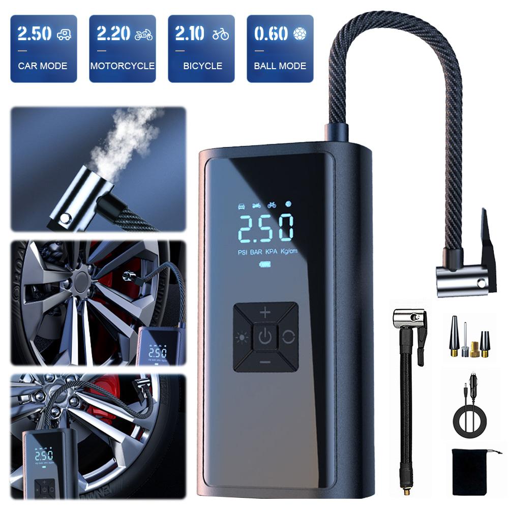 150PSI Portable Car Inflator Pump USB Rechargeable Car Tire Inflator LCD Display Car Air Pump for Automobile Bicycle Ball