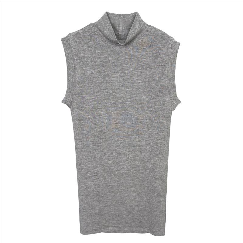 Women's Korean Soft Skin-Friendly Sexy Slimming Sleeveless Turtleneck Vest