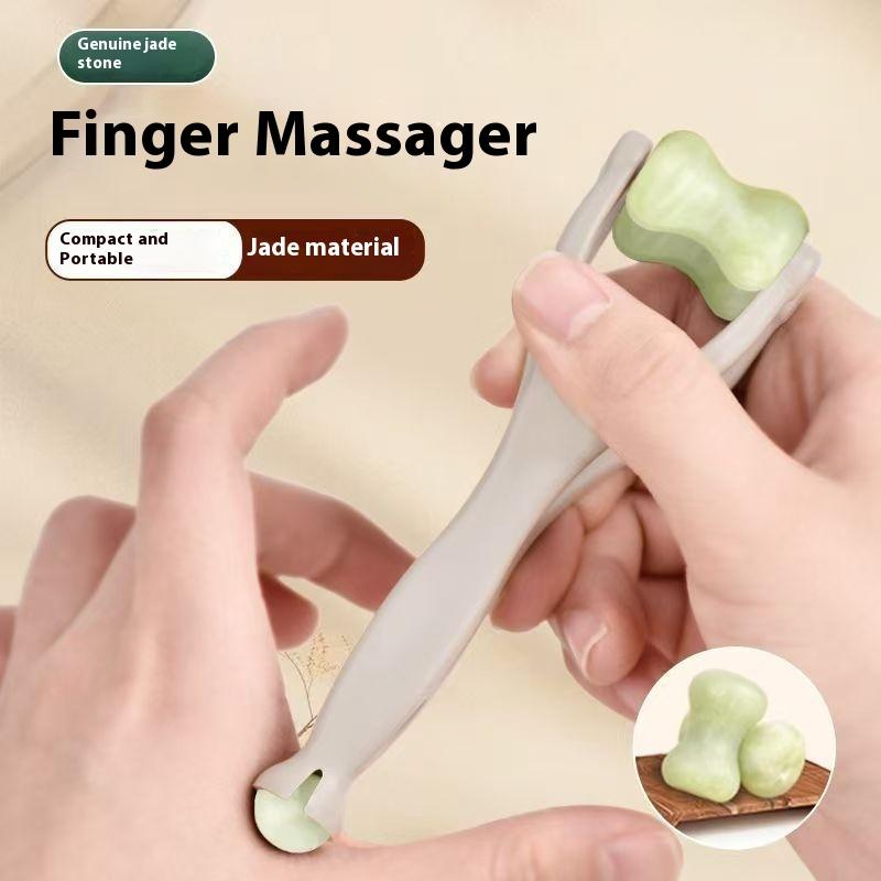 Finger Massager Dual-Row Roller Design Easy Use Relieve Finger Fatigue Promote Blood Circulation Portable Roller Finger Massager