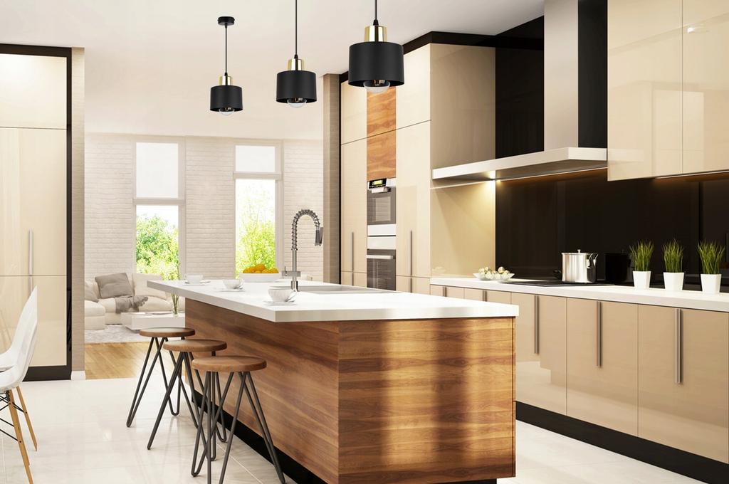 MODERN CEILING HANGING LAMP BLACK LED LAMP