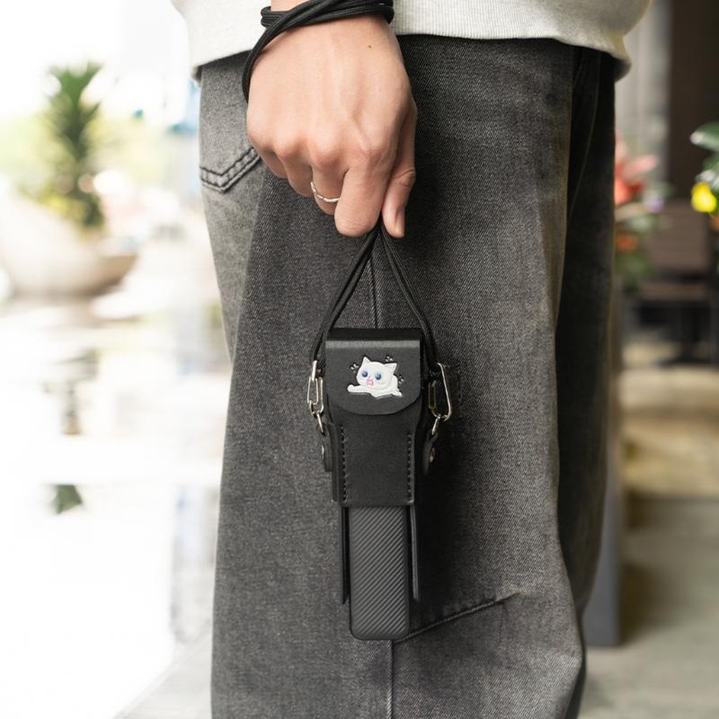 PU Leather Protective Case for Pocket 3 Camera Protections Cover Secure Lanyard Included