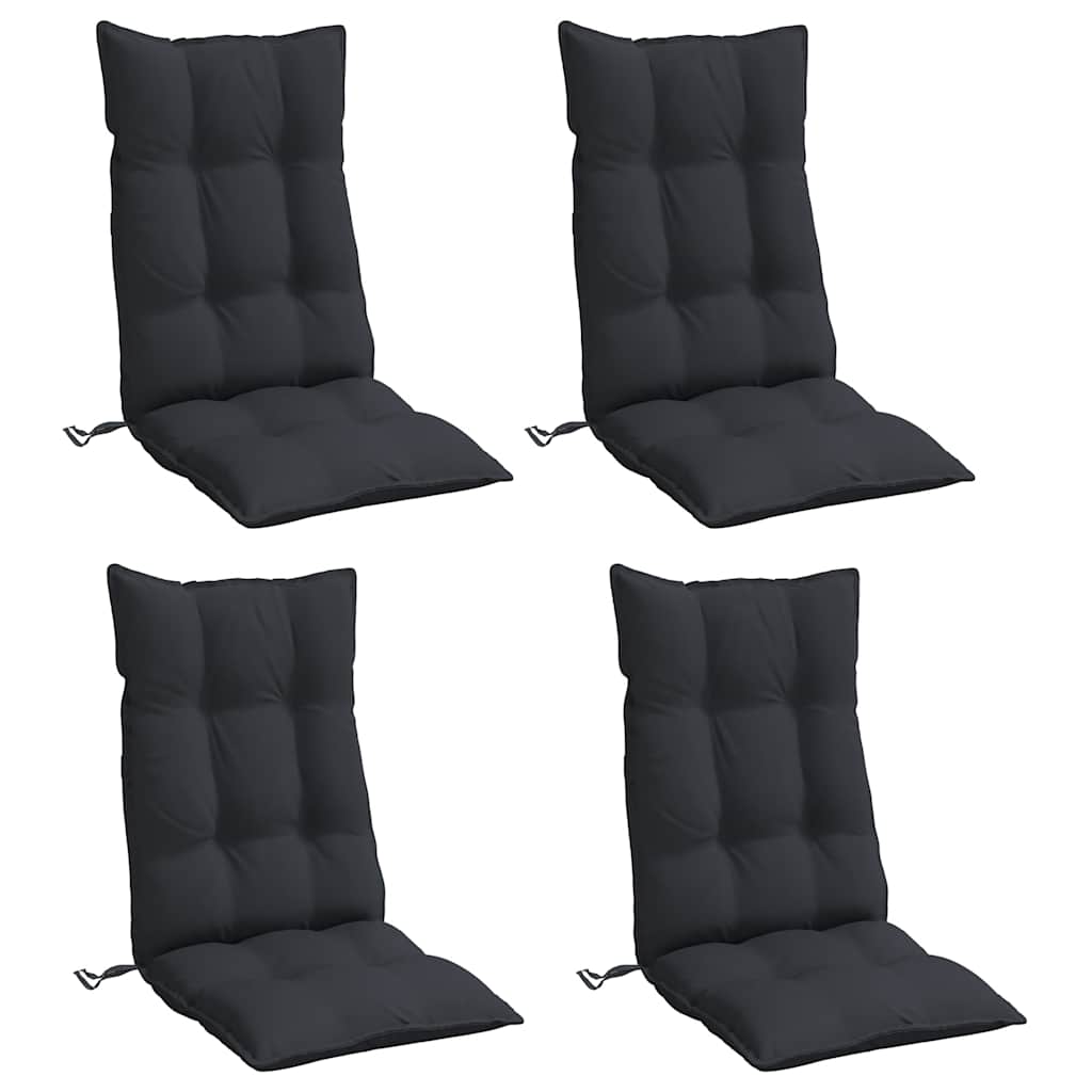Hochlehner Seat Cushions 4 Pcs Black Oxford Fabric