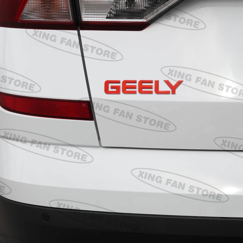 Auto Styling For Geely GX3 Manjaro Tugella Azkarra Atlas Pro Coolray Emblem Car Rear Trunk Badge Decal Body Sticker Accessories