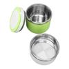 Bento Lunch Box Stainless Steel Lightweight PP Housing Double Layer Anti Leakage Food Lunch Container for Student Green