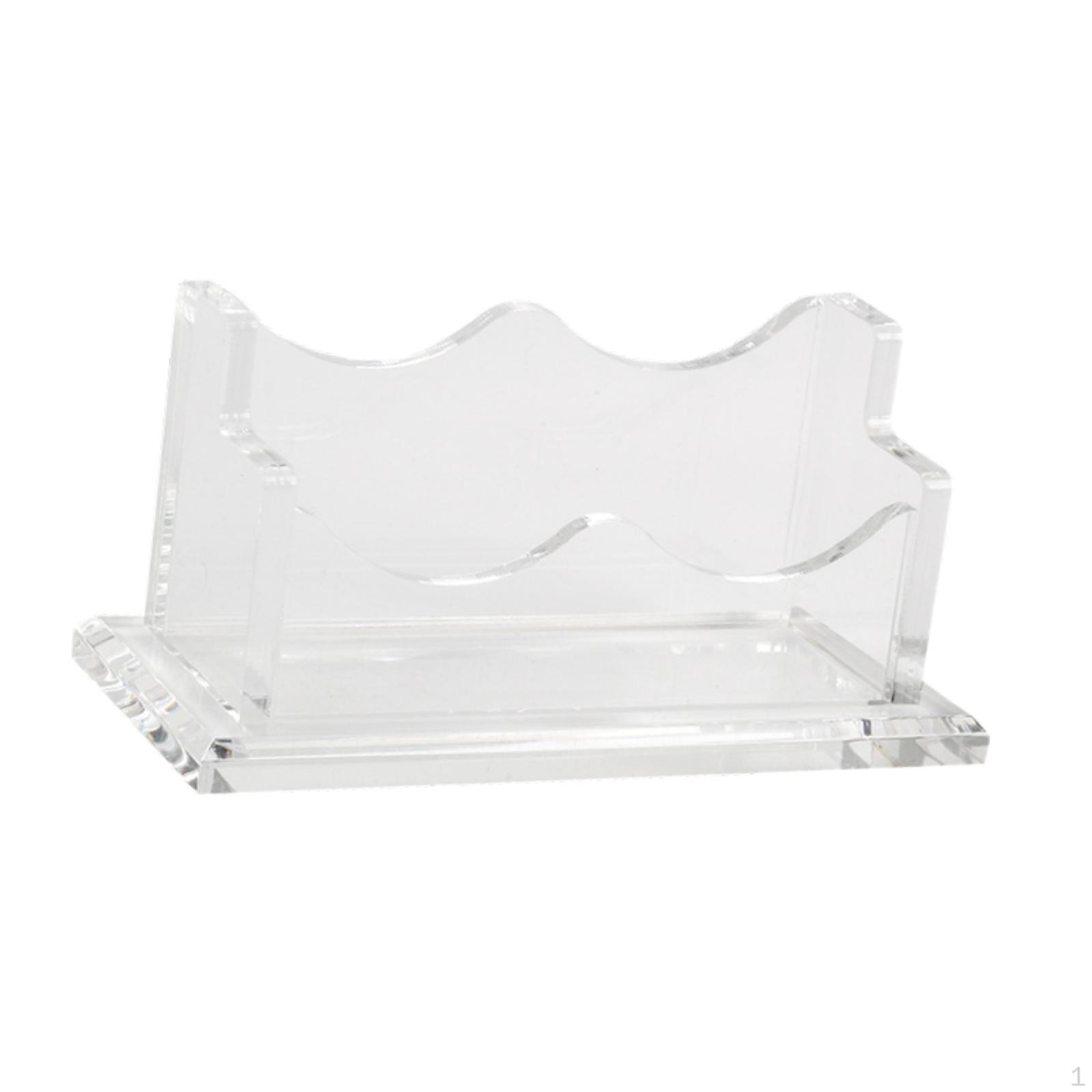 

Акрилова підставка для візиток для офісу та домашнього використання 12x5x5.8cm