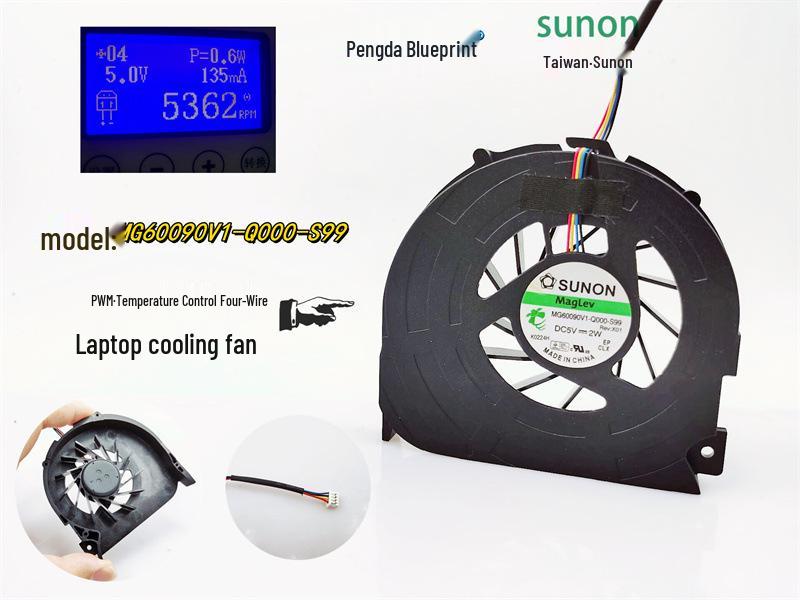 Silent Hydraulic 5V 2W PWM CPU Fan for Laptop Motherboard Cooling