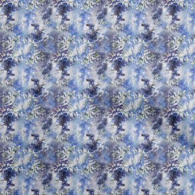 Cotton Flex Blue2 Fabric Watercolor Floral Sewing Craft Projects Fabric Prints By Yard 40 Inch
