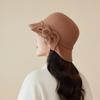 Autumn and Winter Fashion Versatile Hat Women's British Retro Woolen Bucket Hat Simple Basin Hat