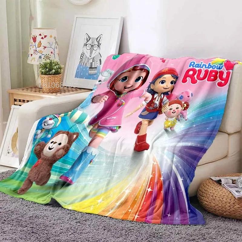 Serie Animata Rainbow Ruby Coperta per Bambini Lulu e Orso Coperta Carina Coperta per Intelligenza e Avventura Personalizzabile con Foto