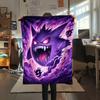 Gengar  Print Flannel Blanket, High Quality Comfortable for All Seasons, Home Decor, Warmth and Comfort