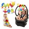 Baby Rattles Infant Spiral Plush Toy Bright Colors Baby Stroller Plush Toy Stimulating Baby Curiosity Toy for Newborn Infant